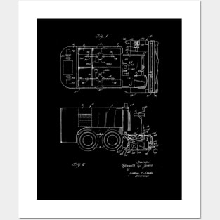 Ice Resurfacing Machine Vintage Patent Drawing Posters and Art